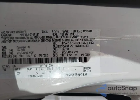 2014 Ford Focus Titanium из США, поврежденный, VIN 1FADP3N26EL377842